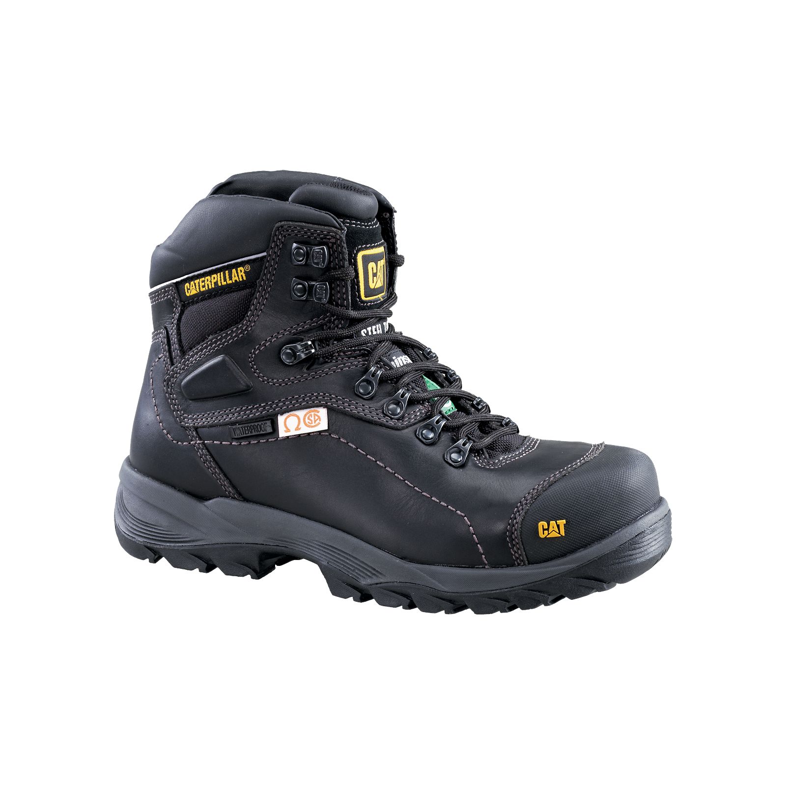 Men's Caterpillar Diagnostic Hi Csa (Waterproof) Work Boots Black Ireland VNDZ04587